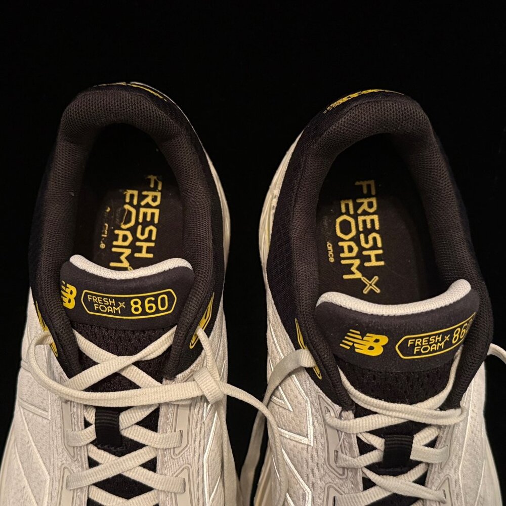 New Balance Fresh Foam 860 v14 White Black Athletic Running Shoes Men Size 10.5D - Picture 8 of 12